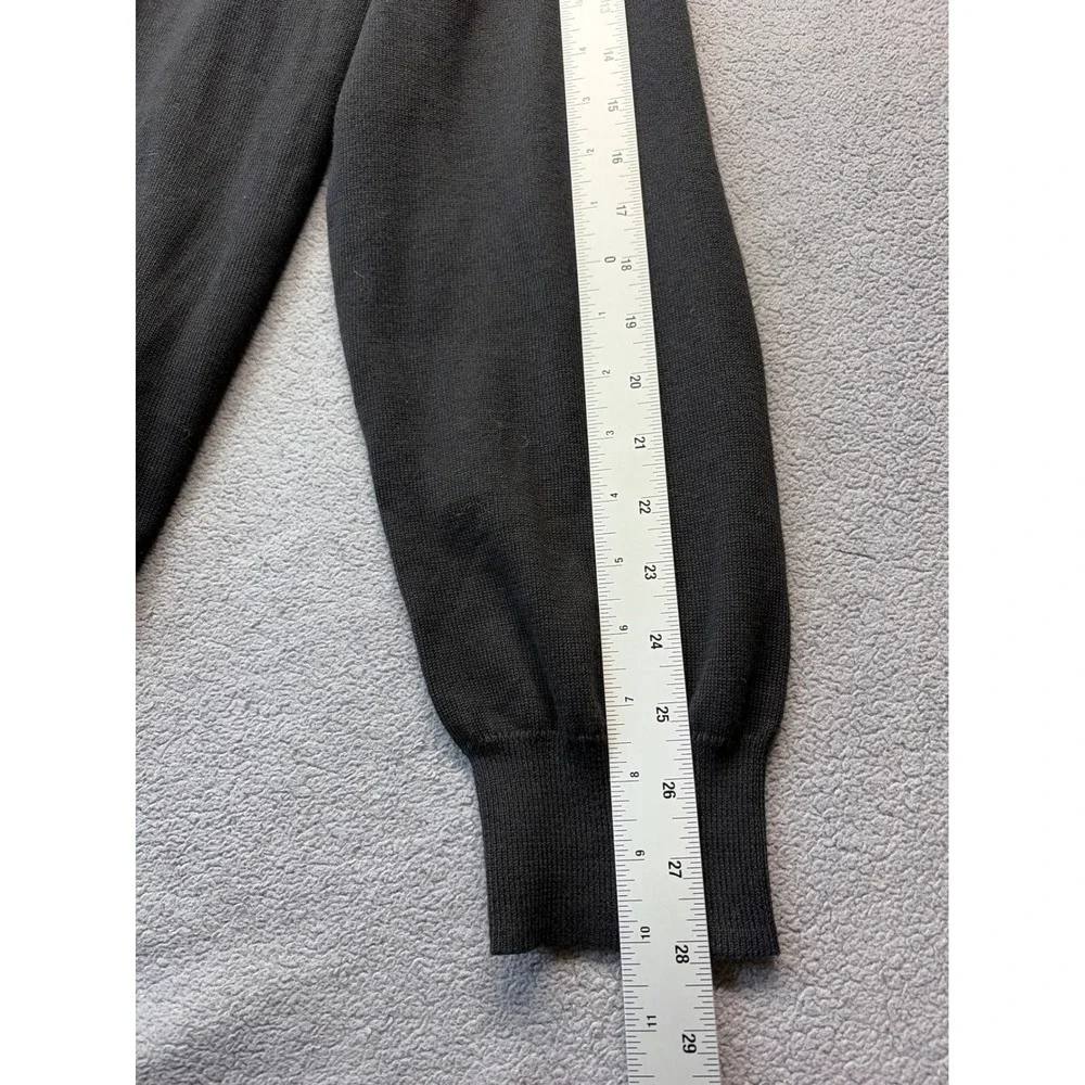 Tommy Hilfiger Men XXL Black Premium Cotton V-Neck Logo Knit Sweater Long Sleeve